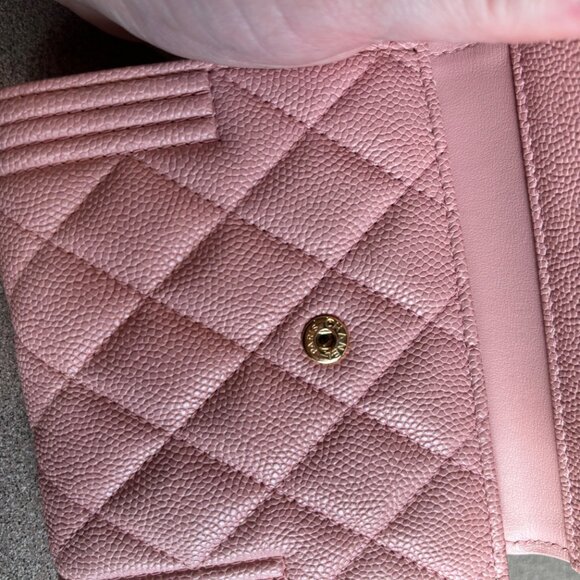 LAST CHANCE ‼️Chanel Caviar Quilted Boy Compact Wallet Pink - Picture 7 of 16